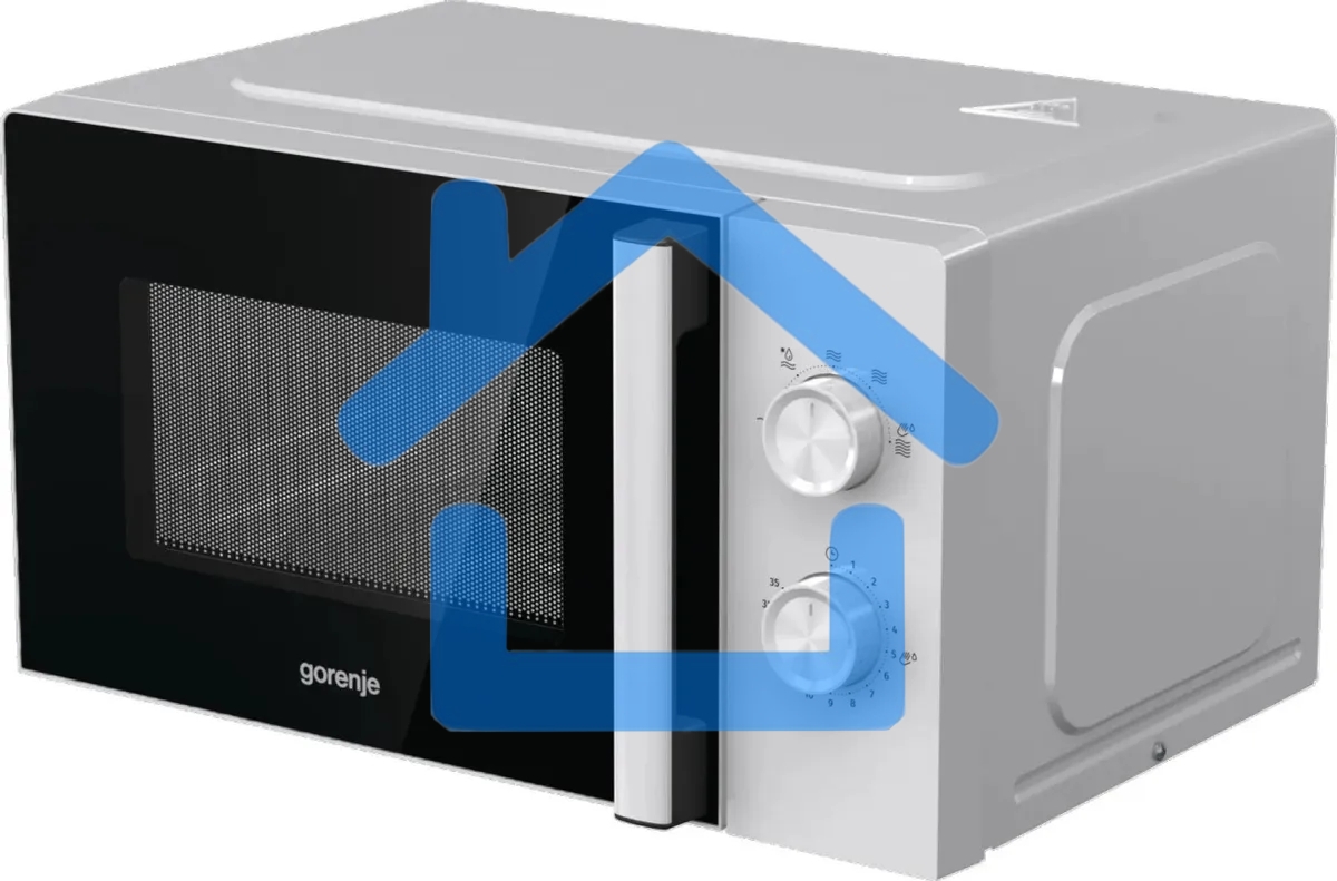 Микроволновая печь Gorenje MO20E1WH белый, 20 л, 800 Вт, переключатели - поворотный механизм