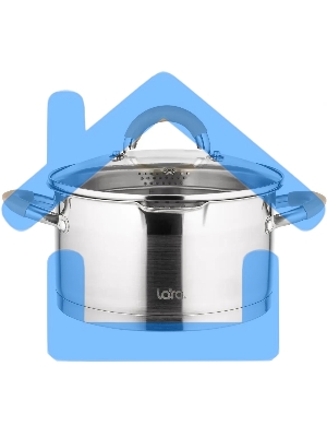 Кастрюля LARA LR02-342 Берлин 3,1 л 20x11см нержавеющая сталь, с крышкой