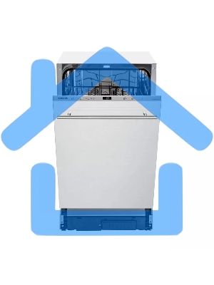 Встраиваемая посудомоечная машина DeLonghi DDW 06S Basilia, серебристый, 44.8 см, 9 компл., 49 дБ, класс A++