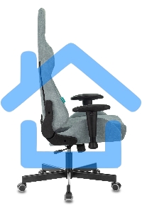 Кресло игровое Бюрократ VIKING KNIGHT LT28 FABRIC серо-голубой крестовина металл/пластик