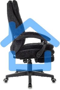 Кресло руководителя Бюрократ T-9950MSG-F Fabric черный Light-20, крестов. пластик, подст. для ног