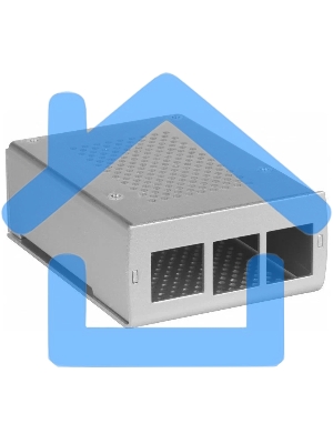 Корпус перфорированный Qumo с доп.креплением, Aluminum Case, Raspberry Pi 4B, silver(RS036)