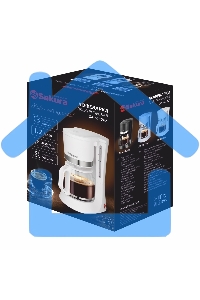 Кофеварка капельная Sakura SA-6117BL голубой, исп. кофе - молотый, 1.2 л, 700 Вт.