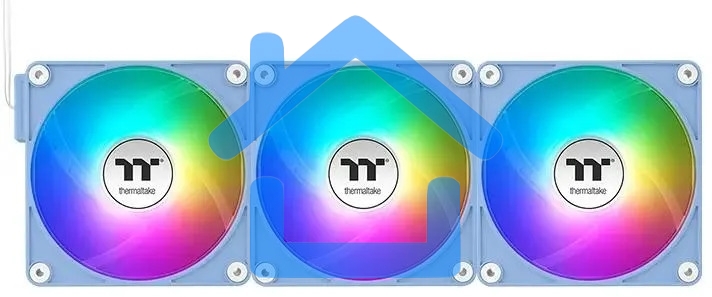 Комплект вентиляторов для корпуса Thermaltake CT140 EX Reverse ARGB Sync (3 шт.) голубой, 140 мм, 1800 об/мин, 32.8 дБ, 4 pin