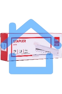 Степлер Deli E0224 Start N10 (15 листов) встроенный антистеплер, ассорти, 50 скоб, коробка