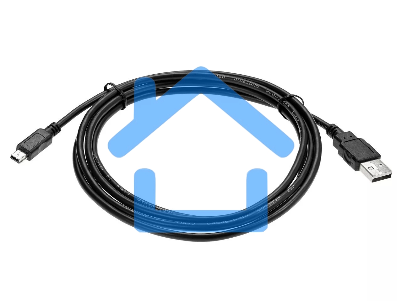 Кабель USB 2.0 A-->mini-B 5P (1.8 м) черный, Telecom<TC6911BK-1.8M>