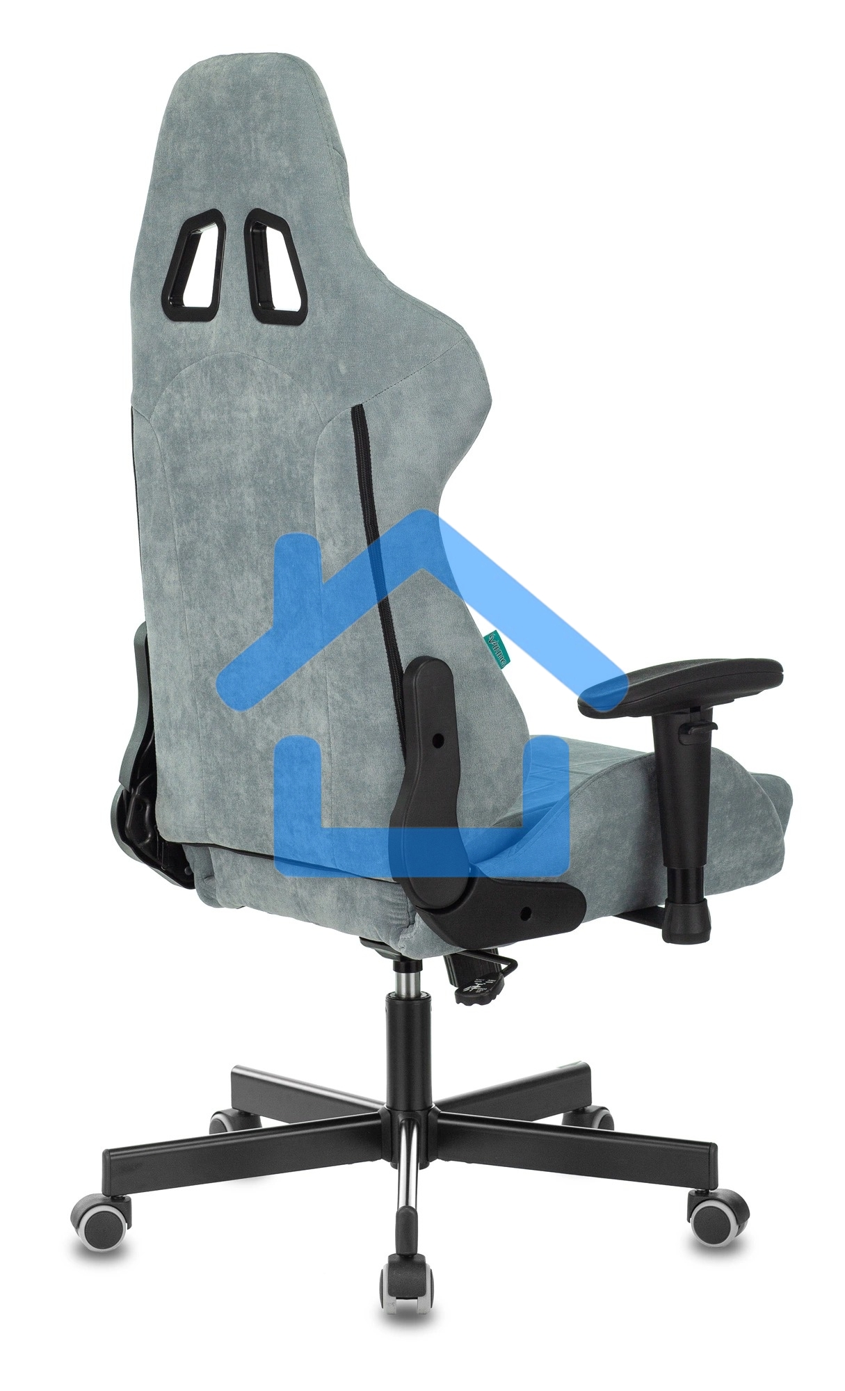 Кресло игровое Бюрократ VIKING KNIGHT LT28 FABRIC серо-голубой крестовина металл/пластик