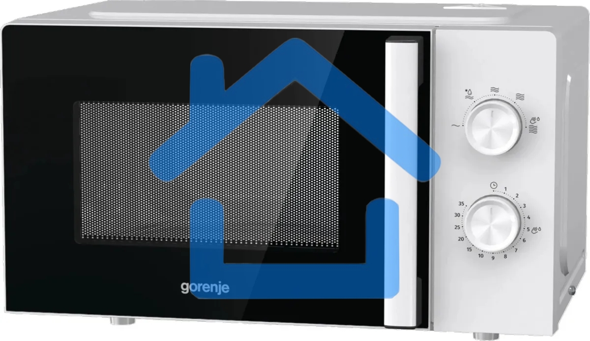 Микроволновая печь Gorenje MO20E1WH белый, 20 л, 800 Вт, переключатели - поворотный механизм