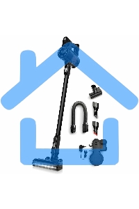 Пылесос вертикальный Gorenje SVC216FMLBKII черный, питание от аккумулятора, 121 Вт, уборка сухая, пылесборник 0.5 л, работа от АКБ max - 45 мин