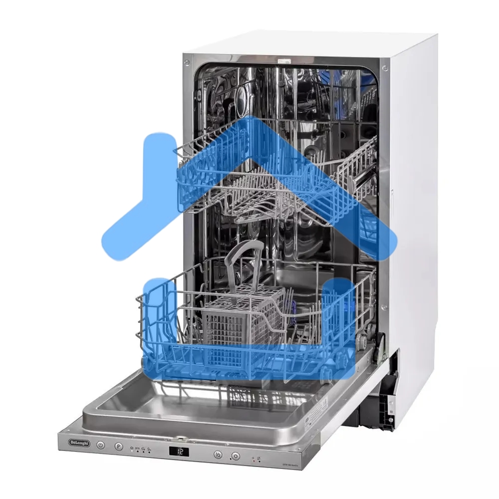 Встраиваемая посудомоечная машина DeLonghi DDW 06S Basilia, серебристый, 44.8 см, 9 компл., 49 дБ, класс A++