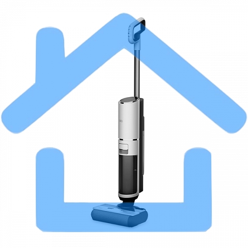 Моющий пылесос вертикальный BQ VCA1002W белый, питание от аккумулятора, 200 Вт, уборка влажная и сухая, пылесборник 0.75 л, бак для жидкости 0.85 л, работа от АКБ max 45 мин