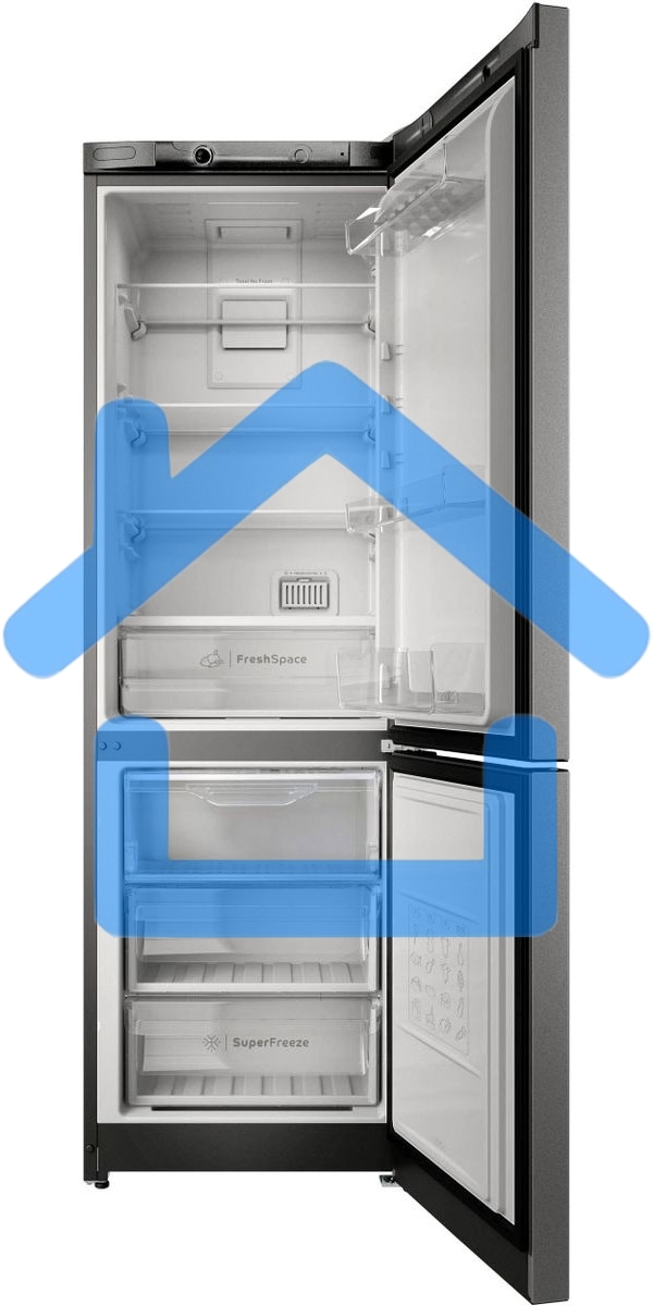 Холодильник Indesit ITS 4180 NG темно-серый двухкамерный 220/78 л морозилка снизу, No Frost