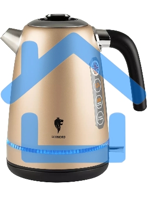 Чайник электрический LEONORD LE-1503 1,7 л, 2200 Вт, нержавейка, бронзовый