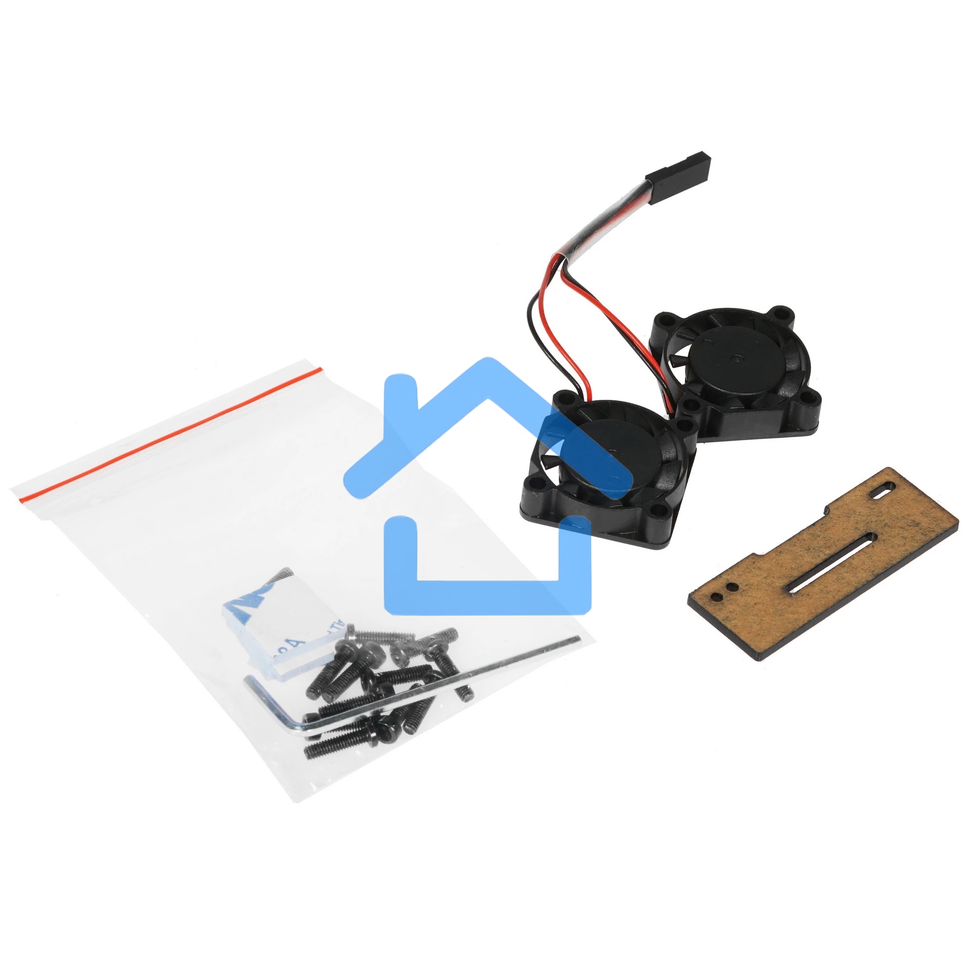 Корпус Qumo Aluminum case with black fan, Raspberry Pi 4, black(RS022)