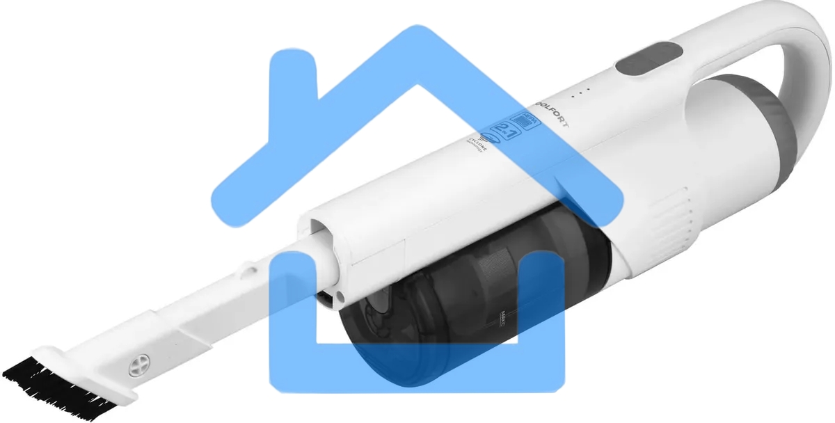 Пылесос вертикальный Coolfort CF-3003 белый, питание от аккумулятора, 260 Вт, уборка сухая, пылесборник 0.5 л, работа от АКБ max 40 мин.