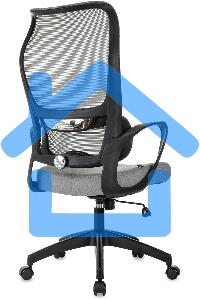 Кресло руководителя Бюрократ Sigma 2 серый, сетка/ткань, крестов. пластик