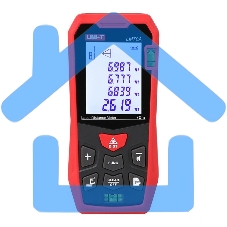 Лазерный дальномер UNI-T LM70A Диапазон расстояний (70 м); Тип дисплея (ЖК); Единицы измерения (м/фут/дюйм); Основа измерения (спереди/сзади);