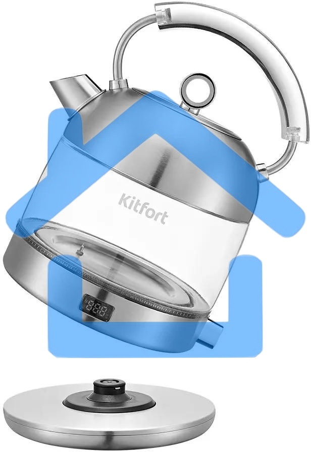 Чайник электрический Kitfort КТ-6172 1.7л. 2200Вт нержавеющая сталь корпус: стекло/металл