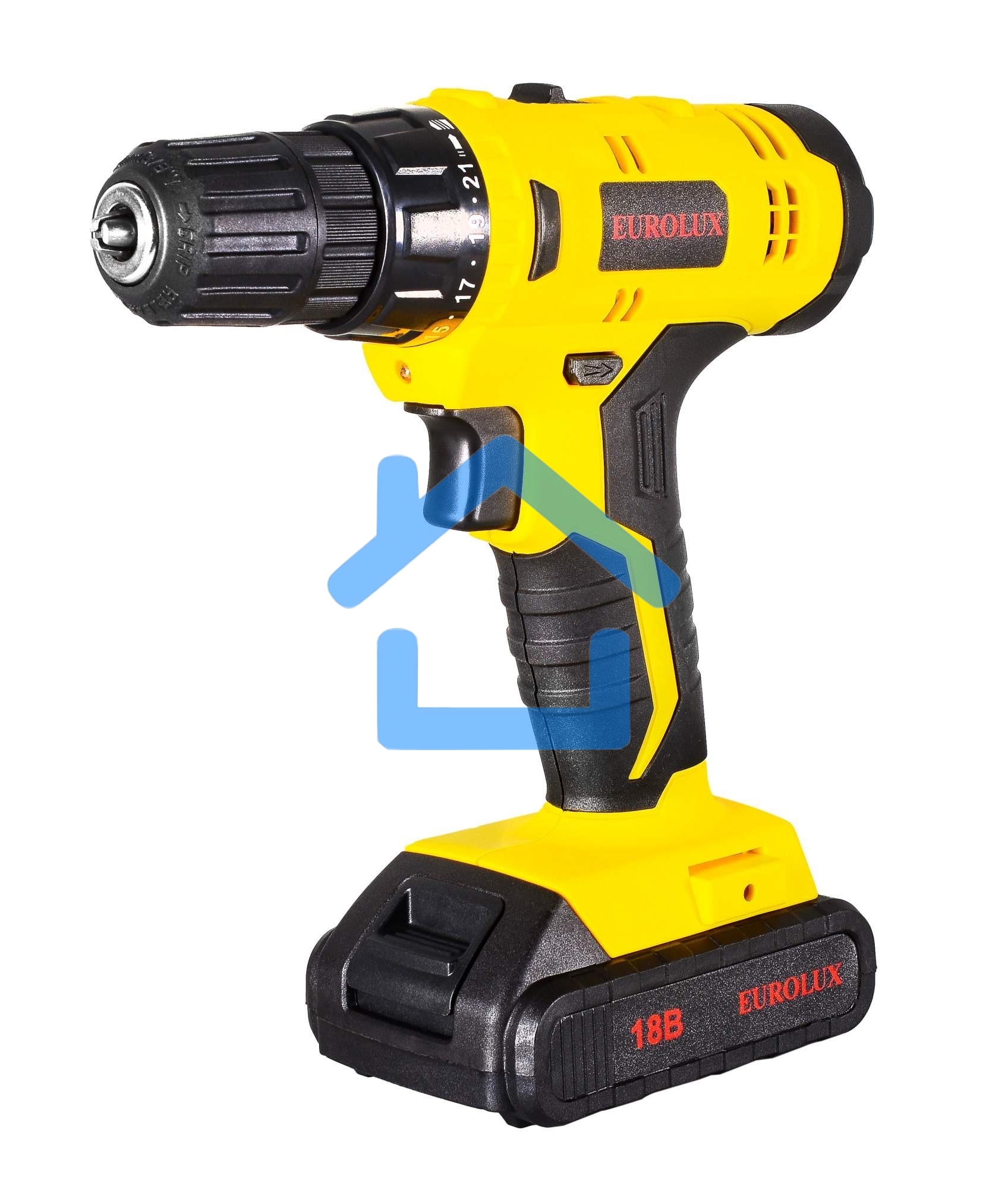 Дрель-шуруповерт аккумуляторная Eurolux ДА-18DU-2