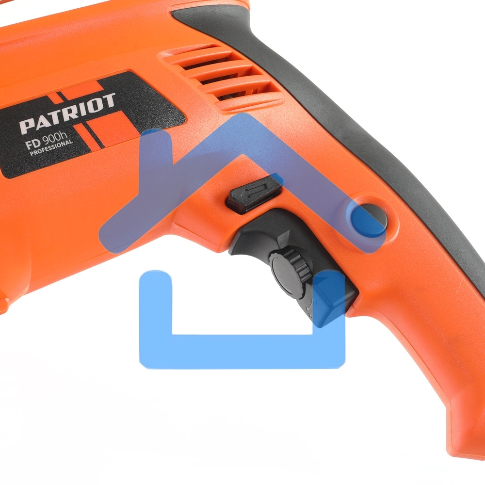 Дрель электрическая ударная PATRIOT FD 900h, 2 скорости, с ударом, мощность 1050Вт, макс.диаметр 16мм, глубиномер + дополнительная ручка