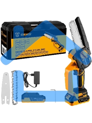 Пила цепная аккумуляторная DEKO DKCHS 20-6 PRO, 4