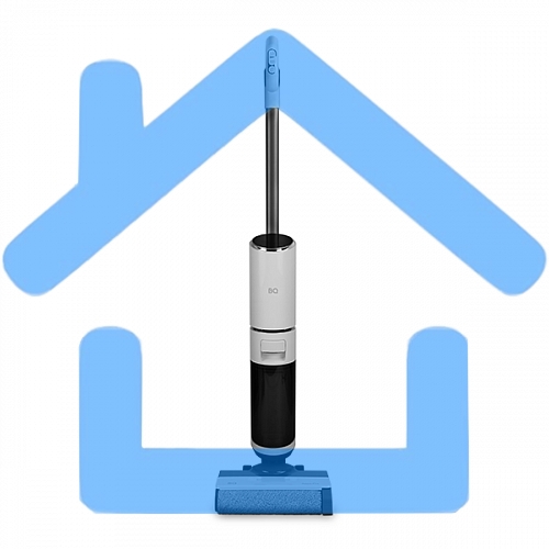 Моющий пылесос вертикальный BQ VCA1002W белый, питание от аккумулятора, 200 Вт, уборка влажная и сухая, пылесборник 0.75 л, бак для жидкости 0.85 л, работа от АКБ max 45 мин