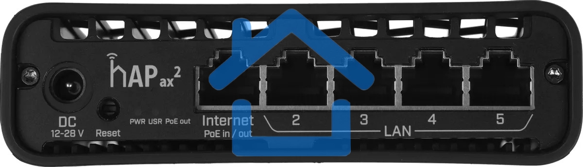 Маршрутизатор mikroTik hAP ax2 C52iG-5HaxD2HaxD-TC WIFI6, 2.4+5Ghz, 5RJ45 1Gbit, 1 POE