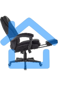 Кресло руководителя Бюрократ T-9950MSG-F Fabric черный Light-20, крестов. пластик, подст. для ног