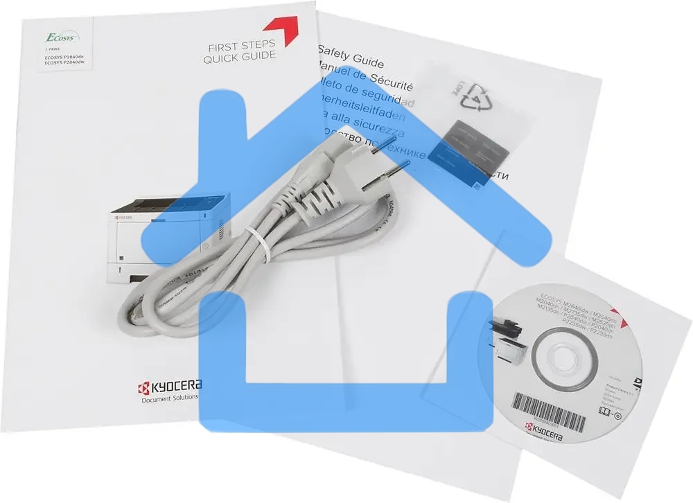 Принтер лазерный Kyocera Ecosys P2040dn (1102RX3NL0), A4, ч/б, печ. до 40 стр/мин., 1200 x 1200 dpi, USB, RJ-45