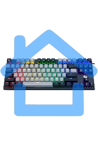 Проводная механическая клавиатура Gembird KB-G600, 87кл, Rainbow, красн.свитчи, 1.8м, черная