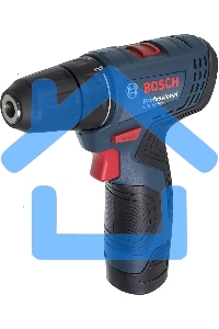 Дрель-шуруповерт Bosch GSR 120-LI C, Аккумуляторная, 12В, 2 АКБ, Кейс