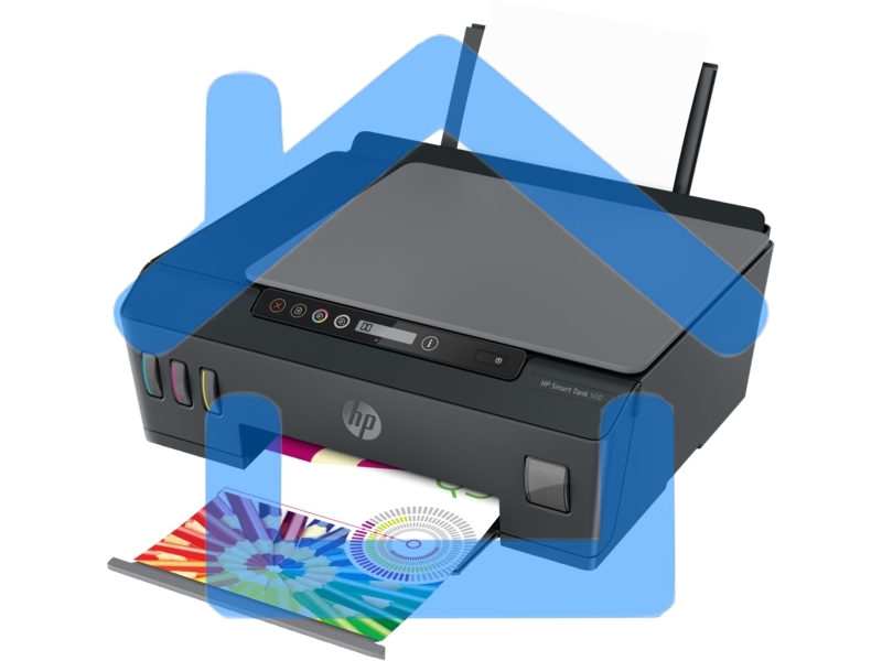 МФУ струйное HP Smart Tank 500 (4SR29A), A4, цветной, печ. до 22 стр/мин. (ч/б) до 16 стр/мин. (цвет), скан. до 8 стр/мин. (ч/б) 4 стр/мин. (цвет), 1200x1200dpi, USB