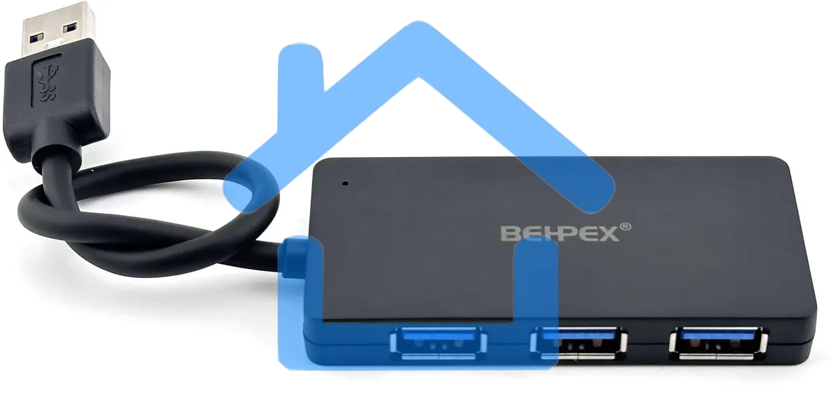 Разветвитель USB 3.0 BPH-3013 4порт. черный