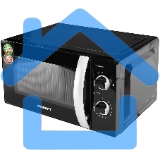 Микроволновая печь Kraft KF20MW7B-203M черный, 20 л, 700 Вт, переключатели - поворотный механизм