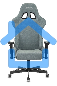 Кресло игровое Бюрократ VIKING KNIGHT LT28 FABRIC серо-голубой крестовина металл/пластик