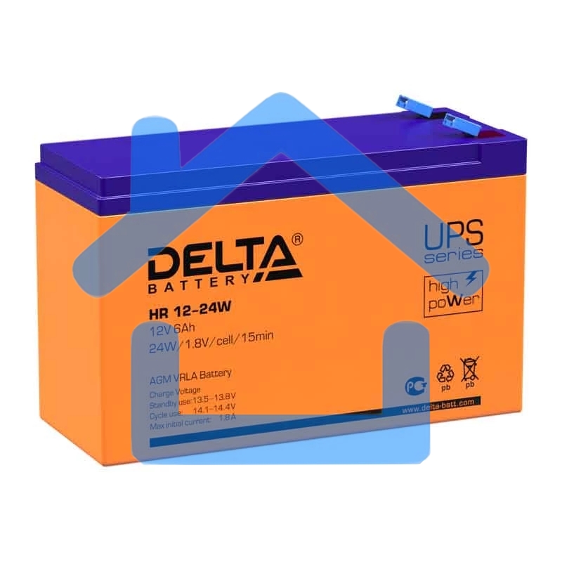 Батарея Delta HR 12-24 W (12V, 6Ah)