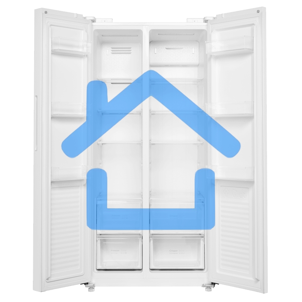 Холодильник Maunfeld MFF177NFWE белый двухкамерный 263/170л морозилка сбоку, No Frost, Side by Side