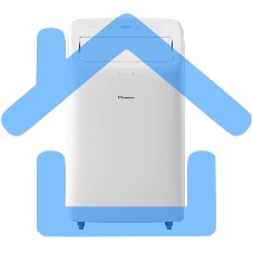 Кондиционер мобильный Hisense AP-12CW4GQCS00 12000 BTU, 25 м², 50 дБ, охлаждение, осушение, белый