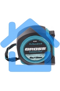 Рулетка GROSS Komfortabel, 10 м х 25 мм обрезиненный корпус 32564