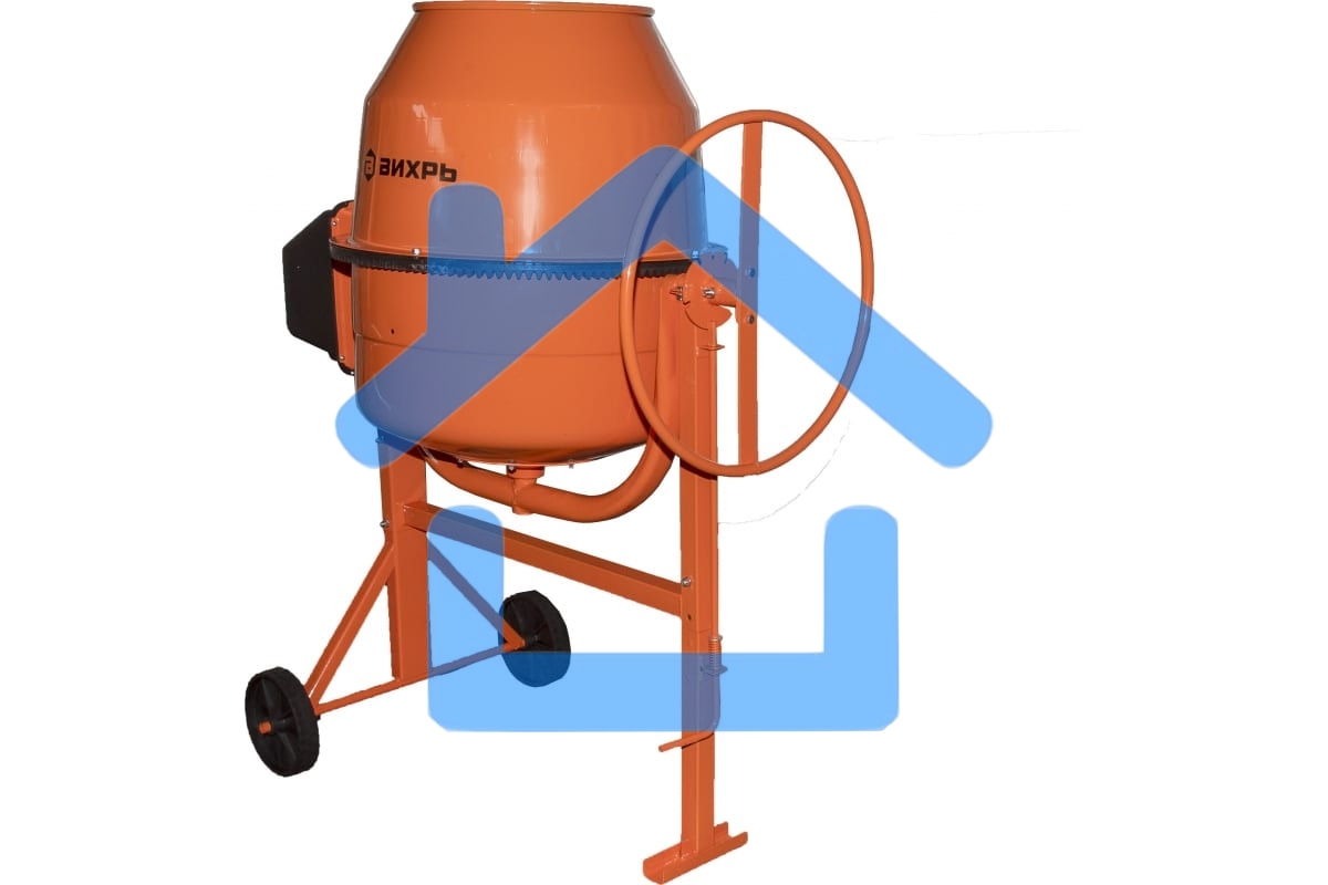 Бетономешалка Вихрь БМ-230П (74/1/18) 1000 Вт, 230 л, полиамидный венец, 32 об/мин