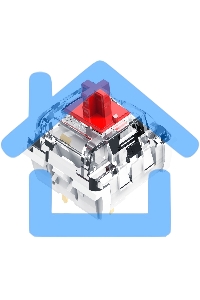 Проводная механическая клавиатура Gembird KB-G600, 87кл, Rainbow, красн.свитчи, 1.8м, черная