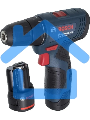 Дрель-шуруповерт Bosch GSR 120-LI C, Аккумуляторная, 12В, 2 АКБ, Кейс
