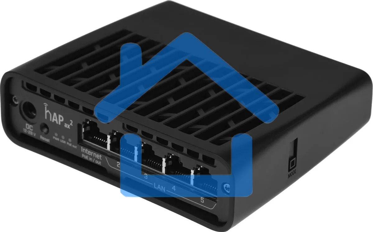 Маршрутизатор mikroTik hAP ax2 C52iG-5HaxD2HaxD-TC WIFI6, 2.4+5Ghz, 5RJ45 1Gbit, 1 POE