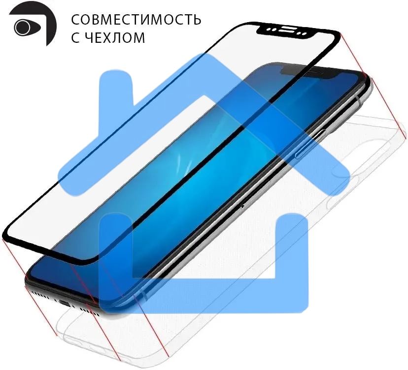 Защитное стекло для экрана DF tcColor-02 черный для TCL 20 SE 2.5D 1шт. черный