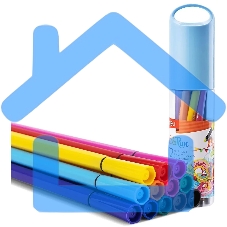 Фломастеры Deli EC156-12 ColoRun 12 цветов, пластиковая туба