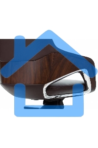 Кресло руководителя Бюрократ _DAO-2 коричневый, кожа, с подголовником, крестовина алюминий