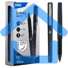 Ручка гелевая Deli Upal EG61-BK черн, d=1мм, черные чернила