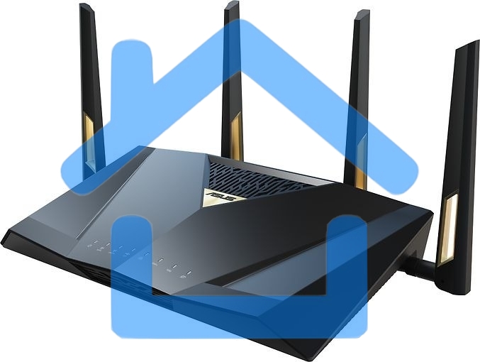 Маршрутизатор ASUS RT-BE88U, черный/желтый, 90IG08V0-MO3N0V