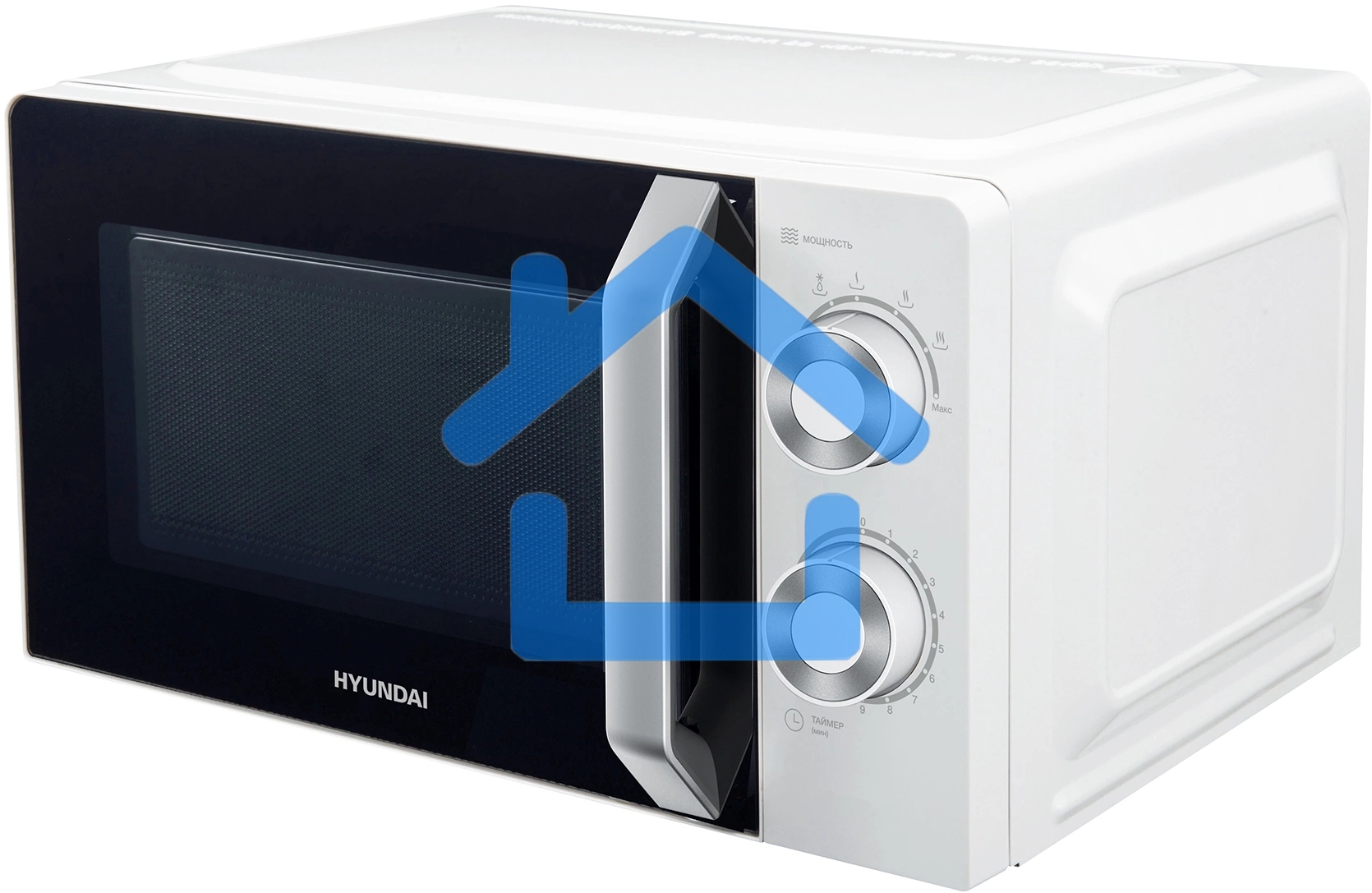 Микроволновая печь Hyundai HYM-M2053 белый, 20 л, 700 Вт, переключатели - поворотный механизм