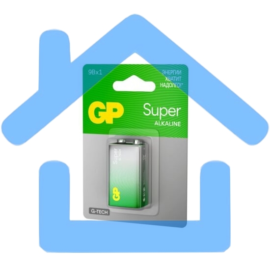 Алкалиновая батарейка GP Super Alkaline G-Tech 9V Крона - 1 шт. на блистере (1 шт.)